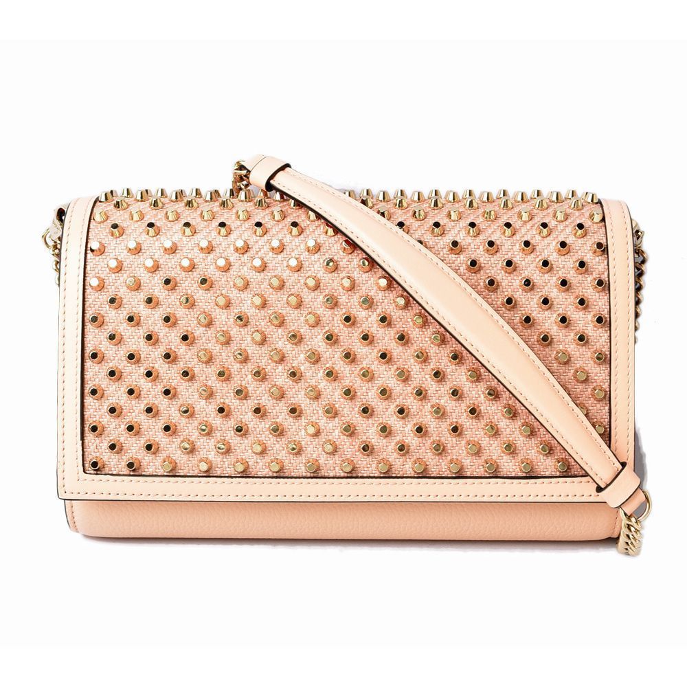 Christian Louboutin  Clutch Bag Paloma Cluch Calf Spike Beige Light Gold